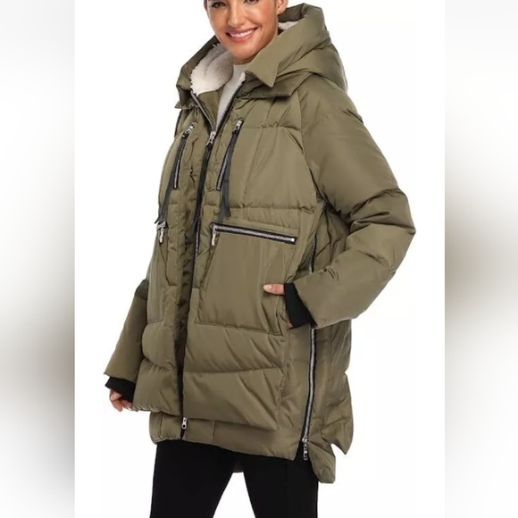 Hooded Puffer Down Jacket Coat 3XL - Picture 6 of 15